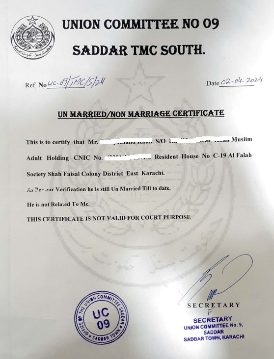 non-marriage-certificate