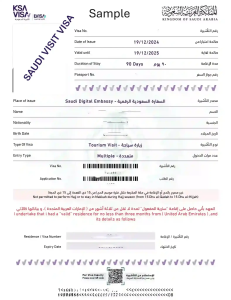 Family Visit Visa Sample